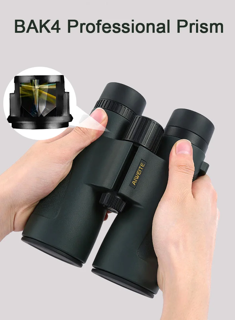 Professional ED Lens 10X50/12X50 Binoculars High Reflective SMC IPX7 Waterproof Bak4 Optics Telescope Low Dispersion For Hunting