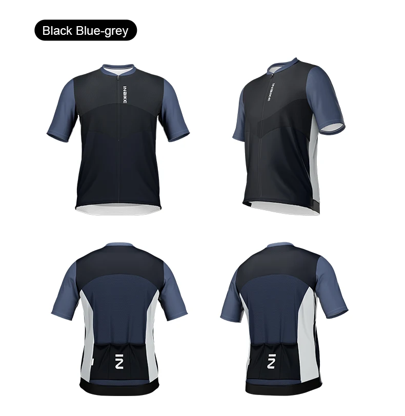 NBIKE Cycling Bike Jersey Mens Plus Size Short Sleeve Quick Dry with 3 Rear Pockets Moisture Wicking Full Zipper MTB Bike Shirt