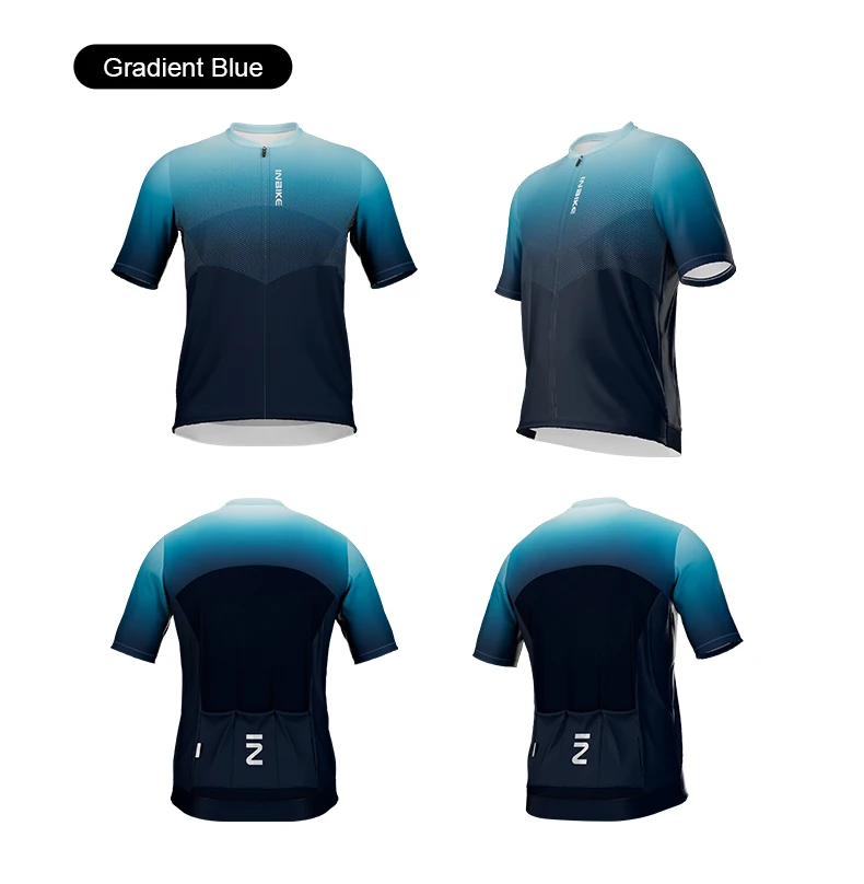 NBIKE Cycling Bike Jersey Mens Plus Size Short Sleeve Quick Dry with 3 Rear Pockets Moisture Wicking Full Zipper MTB Bike Shirt