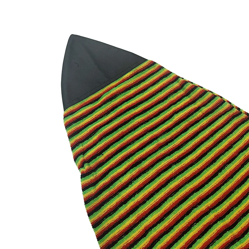 6FT Surfboard Socks Cover Rainbow Knitted Stretch All Board Protective Storage Drawstring Bag For Shortboard Funboard Fishboard