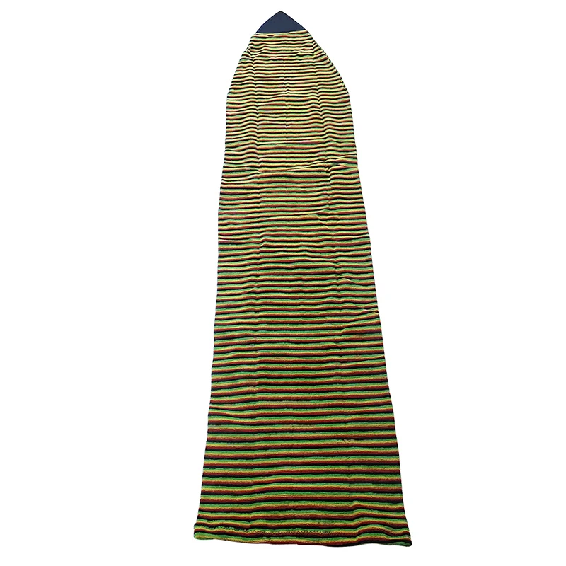 6FT Surfboard Socks Cover Rainbow Knitted Stretch All Board Protective Storage Drawstring Bag For Shortboard Funboard Fishboard