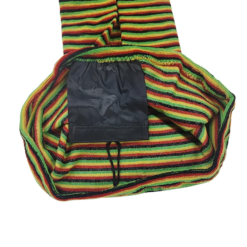 6FT Surfboard Socks Cover Rainbow Knitted Stretch All Board Protective Storage Drawstring Bag For Shortboard Funboard Fishboard
