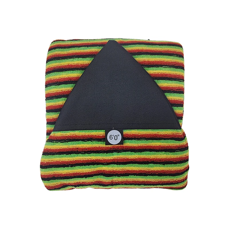 6FT Surfboard Socks Cover Rainbow Knitted Stretch All Board Protective Storage Drawstring Bag For Shortboard Funboard Fishboard
