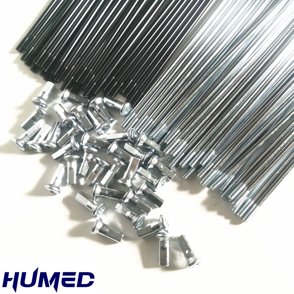 36pcs/lot Motorcycle Spoke Diameter 4.0mm 170/175/180/190/195/200/205/210mm Black/Silver Bicycle Spoke Off-Road Motorcycle Spoke