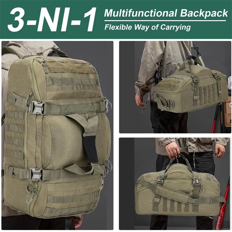 25L 45L 80L Large Duffle Bag Tactical Backpack Outdoor Camping Bags Molle Men Backpacks Travel Bag for Hiking