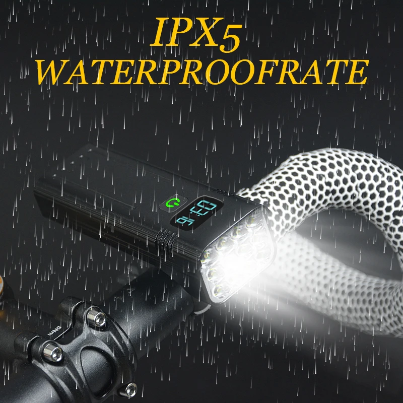 10000mAh Bike Bicycle Light USB LED Rechargeable Set Mountain Cycle Front Back Highlight 12*LED Headlight Lamp Flashlight