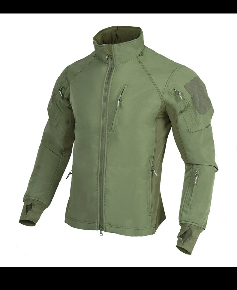 Outdoor Waterproof Camouflage Tactical Jacket Men Autumn Winter Thin Warm Fleece Hooded Coat Windbreaker Hiking Bomber Jackets