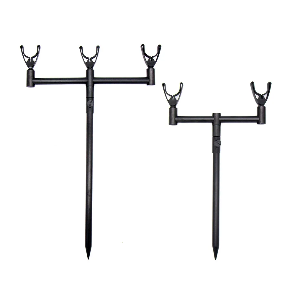 JSFUN Carp Fishing Tackle Rod Pod Set With Bag 2 Set Bank Sticks 2/3 Head Rod Buzz Bars Fishing Rod Holder Set