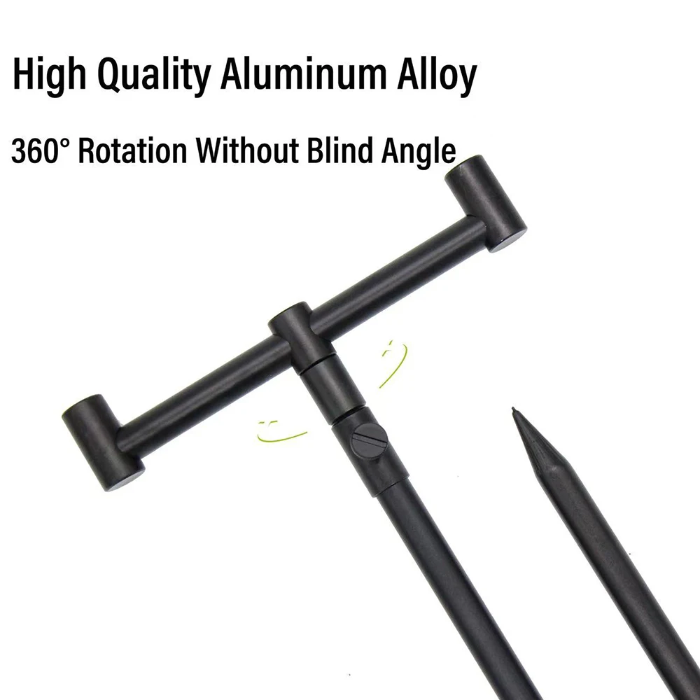 JSFUN Carp Fishing Tackle Rod Pod Set With Bag 2 Set Bank Sticks 2/3 Head Rod Buzz Bars Fishing Rod Holder Set