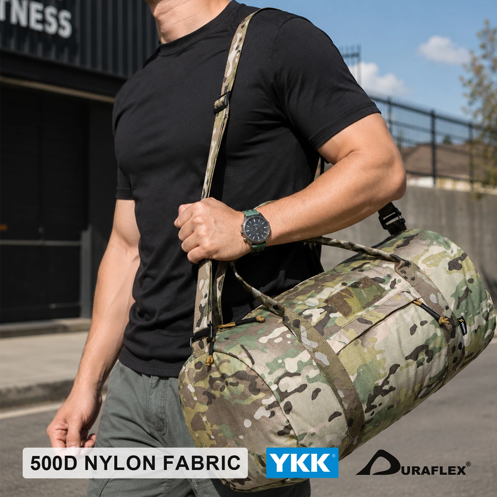 VOTAGOO 30L Tactical Travel Bag Large Capacity Storage Handbag Fitness Gym Duffel for Men Outdoor Sports