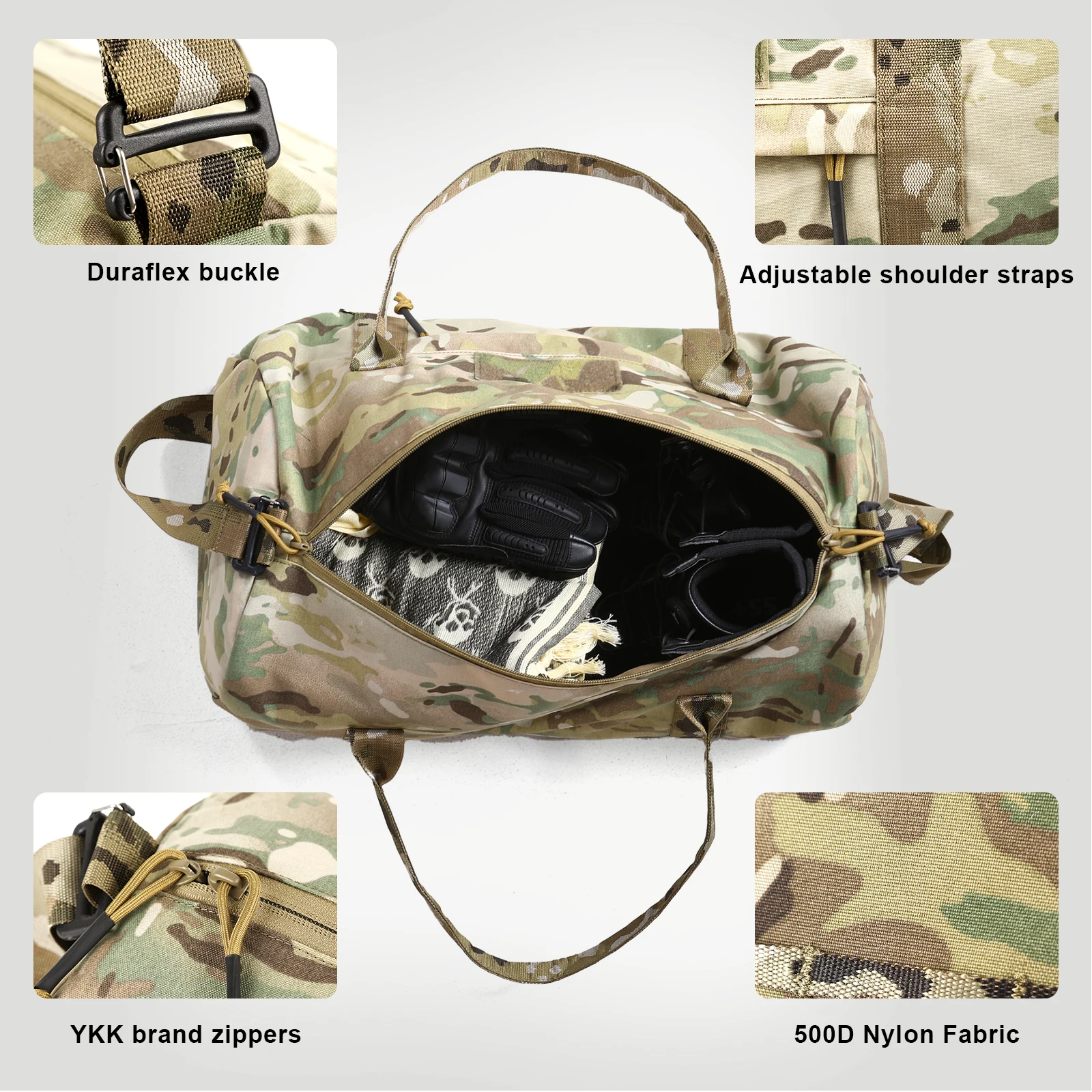 VOTAGOO 30L Tactical Travel Bag Large Capacity Storage Handbag Fitness Gym Duffel for Men Outdoor Sports