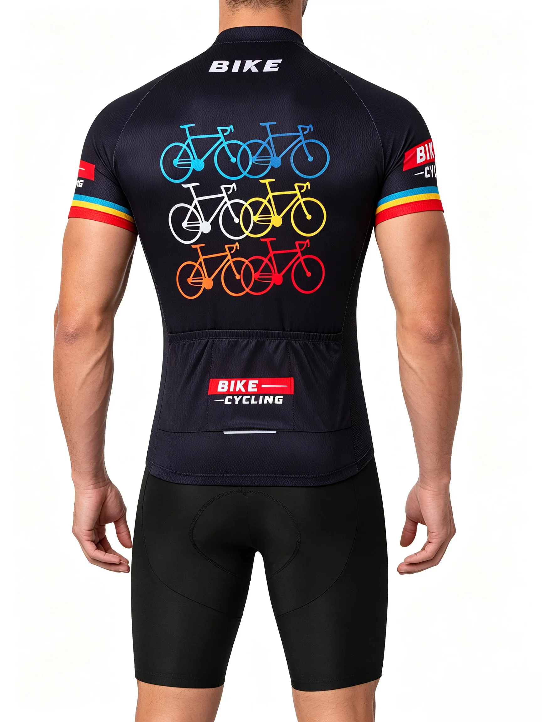 Summer Pro Team Black Cycling Clothing Cycling Jersey Set Men Road Bike Shirt Suit Bicycle Bib Shorts