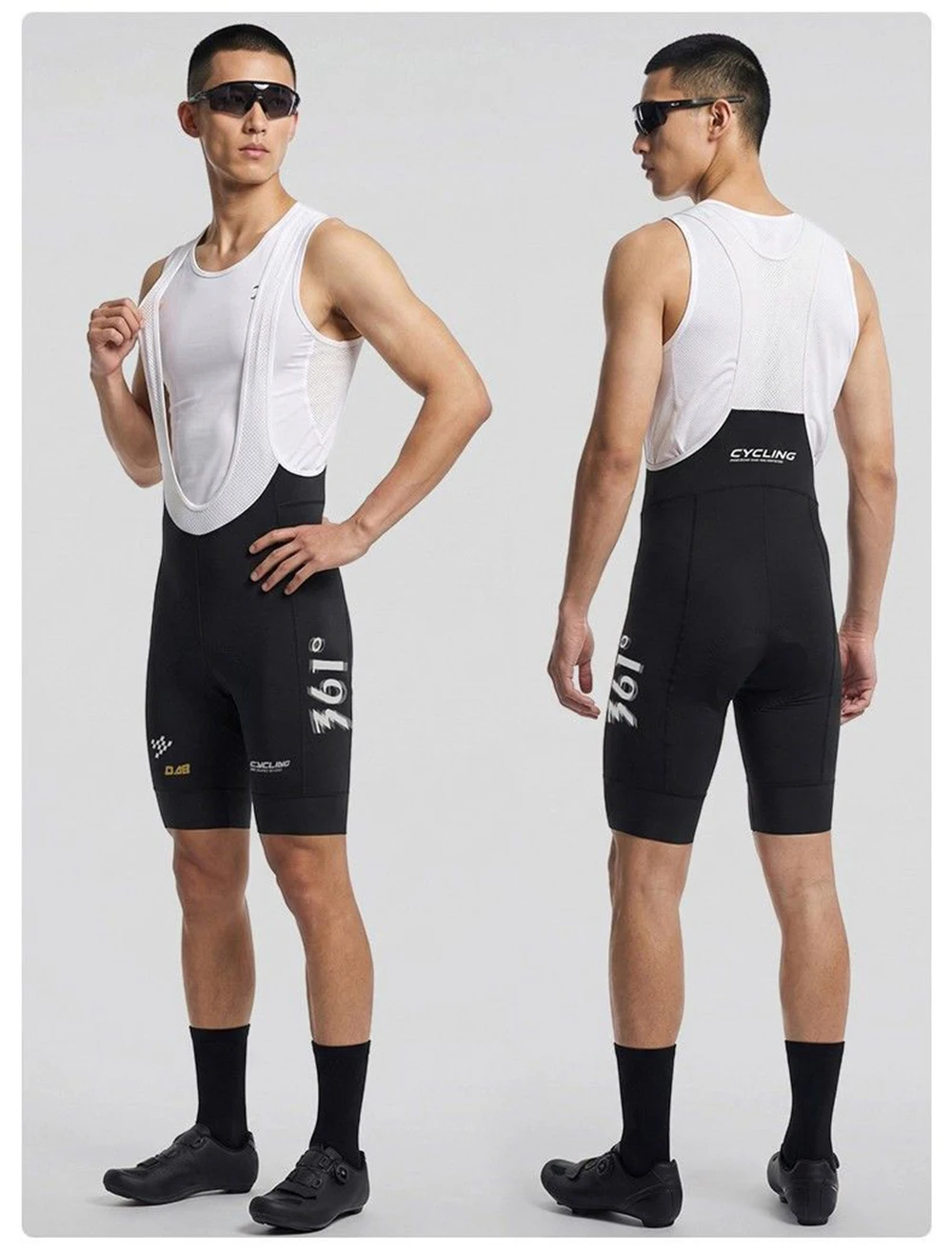 361 Degrees Cycling Bretelle Seamless Pro Men Cycling Bib Shorts Elastic Interface Cushion High Elasticity Breathable Bib Shorts