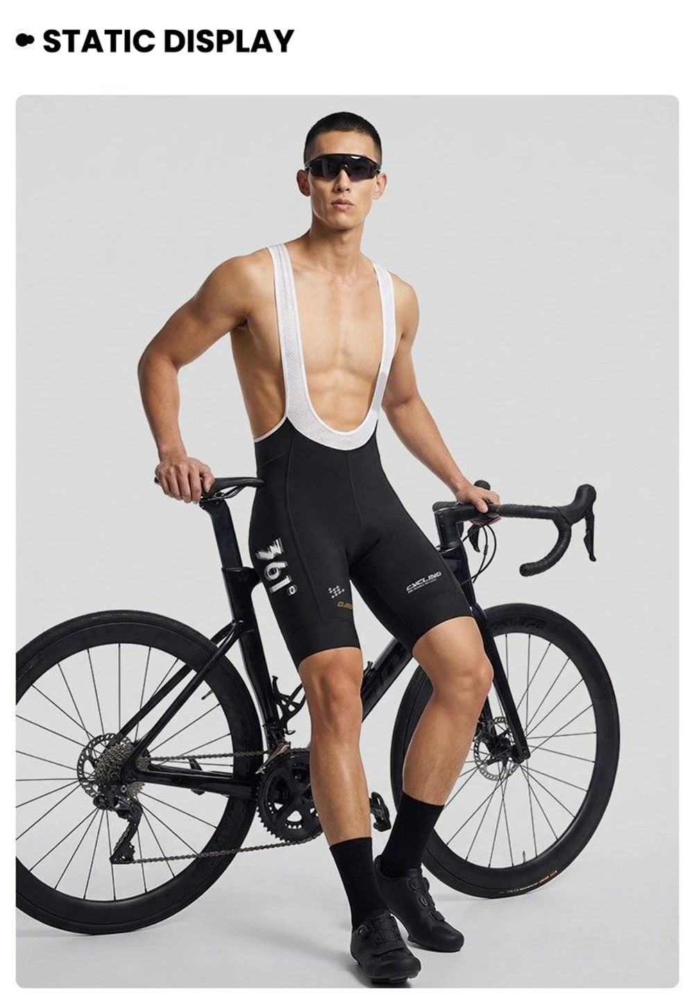 361 Degrees Cycling Bretelle Seamless Pro Men Cycling Bib Shorts Elastic Interface Cushion High Elasticity Breathable Bib Shorts