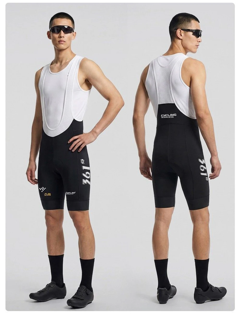 361 Degrees Cycling Bretelle Seamless Pro Men Cycling Bib Shorts Elastic Interface Cushion High Elasticity Breathable Bib Shorts