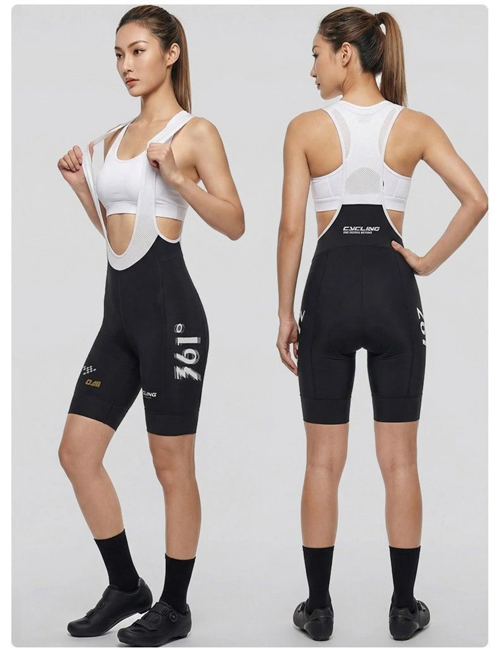 361 Degrees Cycling Bretelle Seamless Pro Men Cycling Bib Shorts Elastic Interface Cushion High Elasticity Breathable Bib Shorts