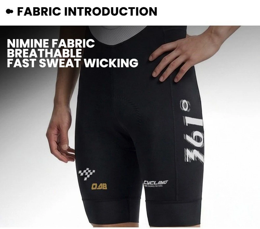 361 Degrees Cycling Bretelle Seamless Pro Men Cycling Bib Shorts Elastic Interface Cushion High Elasticity Breathable Bib Shorts