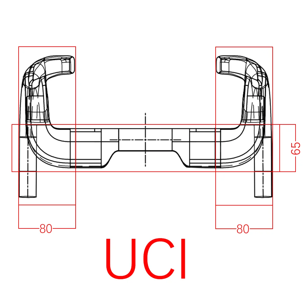 2027 UCI New Regulations BALUGOE Carbon Fiber Competition Track Bicycle Handlebar TT Handlebar High Intensity Fixed Gear Handle