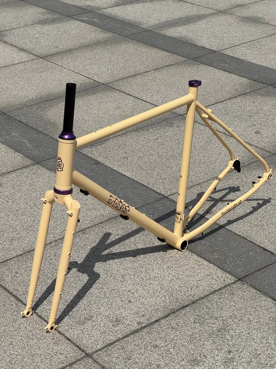 TQIQT Gravel Frame 700C Road Rack Off-Road Bicycle Rack 4130 Chromium Molybdenum Steel Barrel Shaft Disc Brake Frame Bike Part