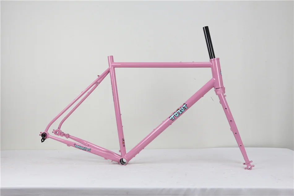 TQIQT Gravel Frame 700C Road Rack Off-Road Bicycle Rack 4130 Chromium Molybdenum Steel Barrel Shaft Disc Brake Frame Bike Part
