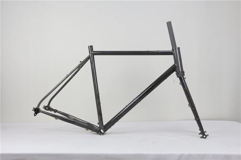 TQIQT Gravel Frame 700C Road Rack Off-Road Bicycle Rack 4130 Chromium Molybdenum Steel Barrel Shaft Disc Brake Frame Bike Part