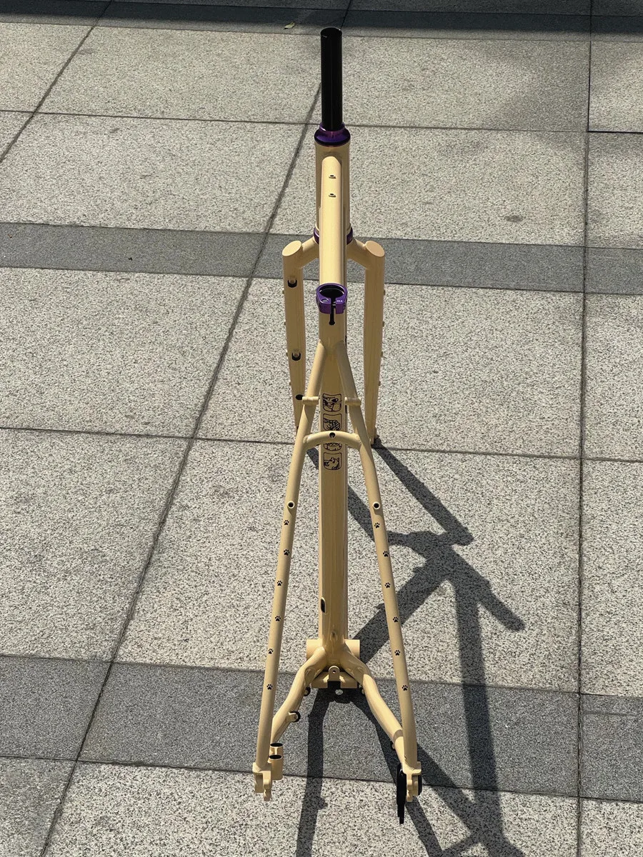TQIQT Gravel Frame 700C Road Rack Off-Road Bicycle Rack 4130 Chromium Molybdenum Steel Barrel Shaft Disc Brake Frame Bike Part