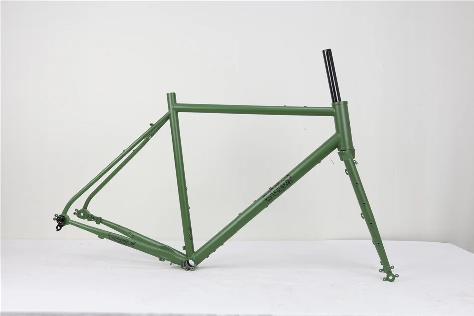 TQIQT Gravel Frame 700C Road Rack Off-Road Bicycle Rack 4130 Chromium Molybdenum Steel Barrel Shaft Disc Brake Frame Bike Part