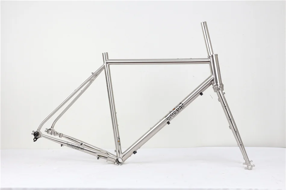 TQIQT Gravel Frame 700C Road Rack Off-Road Bicycle Rack 4130 Chromium Molybdenum Steel Barrel Shaft Disc Brake Frame Bike Part