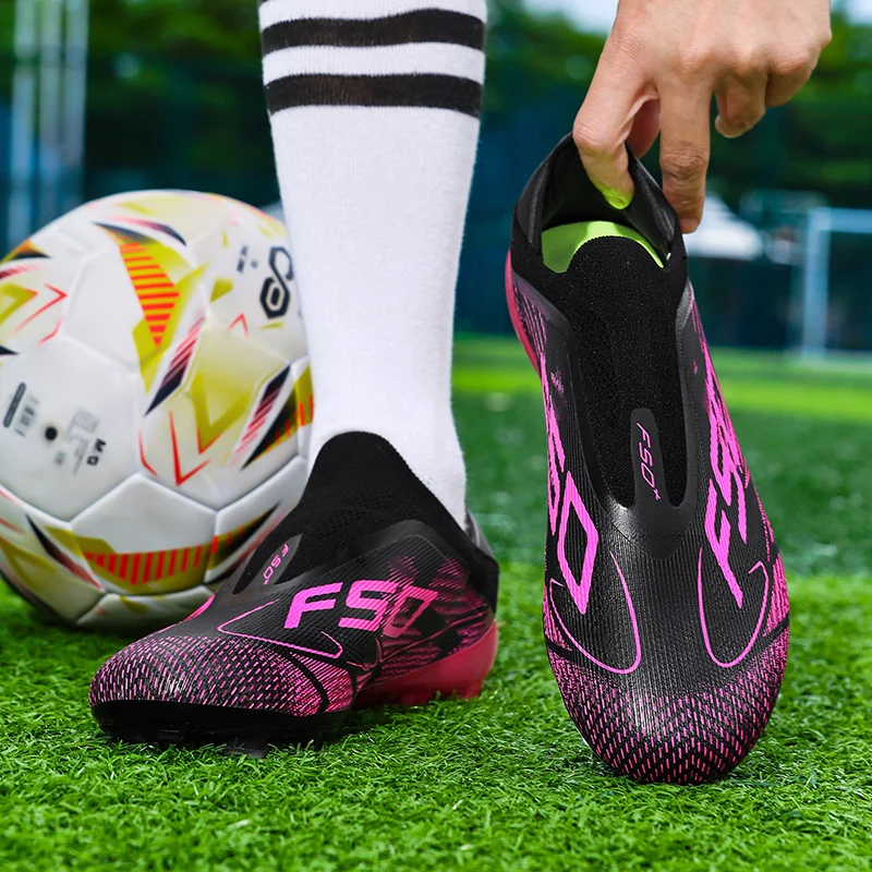8850 High Quality Mens Football Boots F50 FG/TF Training Studded Fast Soccer Cleats Boys Long Spikes Non Slip Football Shoes