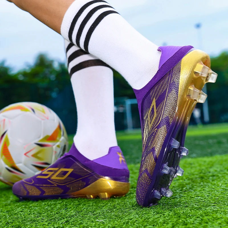 8850 High Quality Mens Football Boots F50 FG/TF Training Studded Fast Soccer Cleats Boys Long Spikes Non Slip Football Shoes
