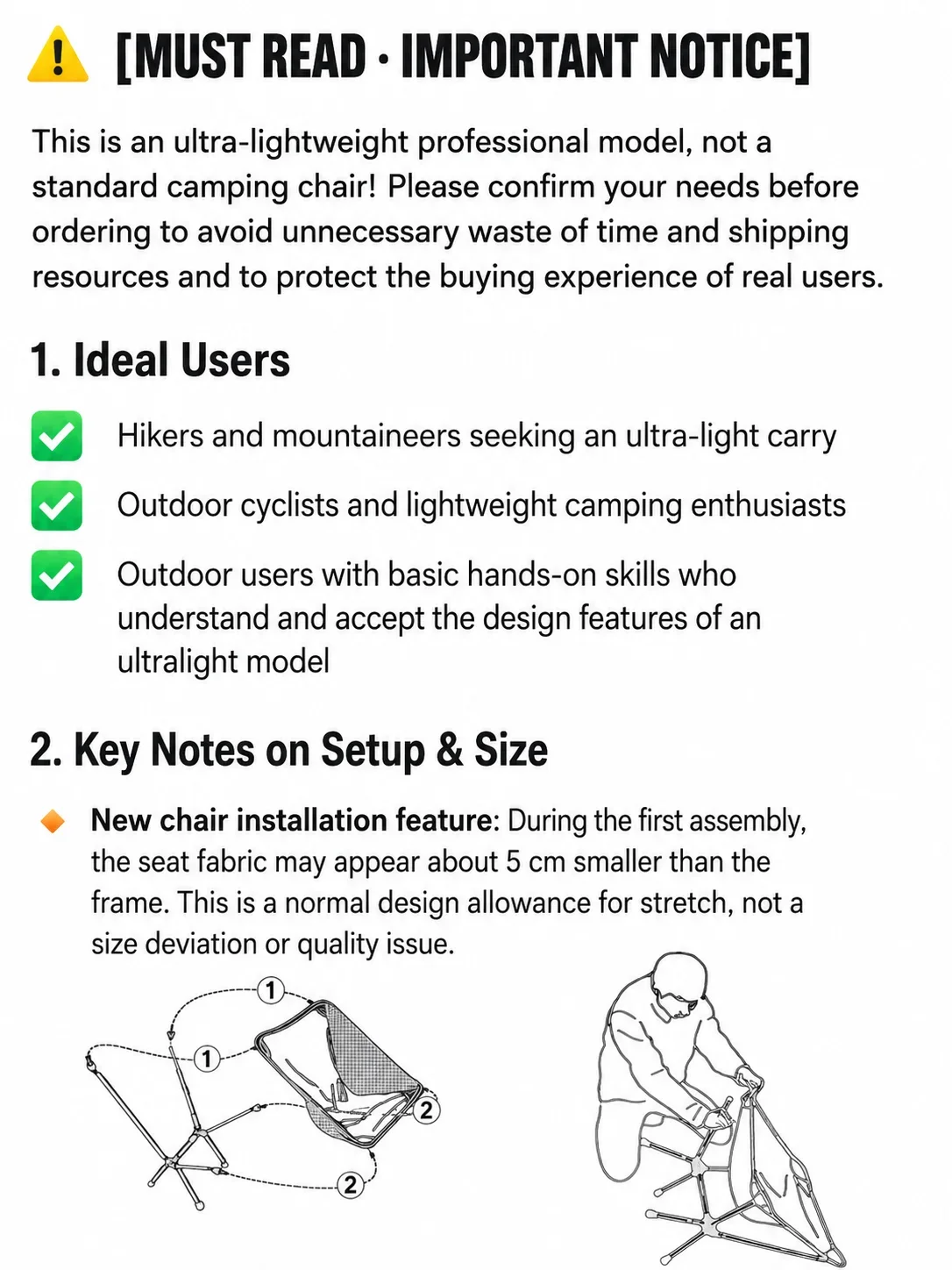 Portable Off Ground Folding Moon Chair 580g Aluminum Alloy Camping Beach Fishing Stool Ultralight Outdoor Travel Seat 100kg Load