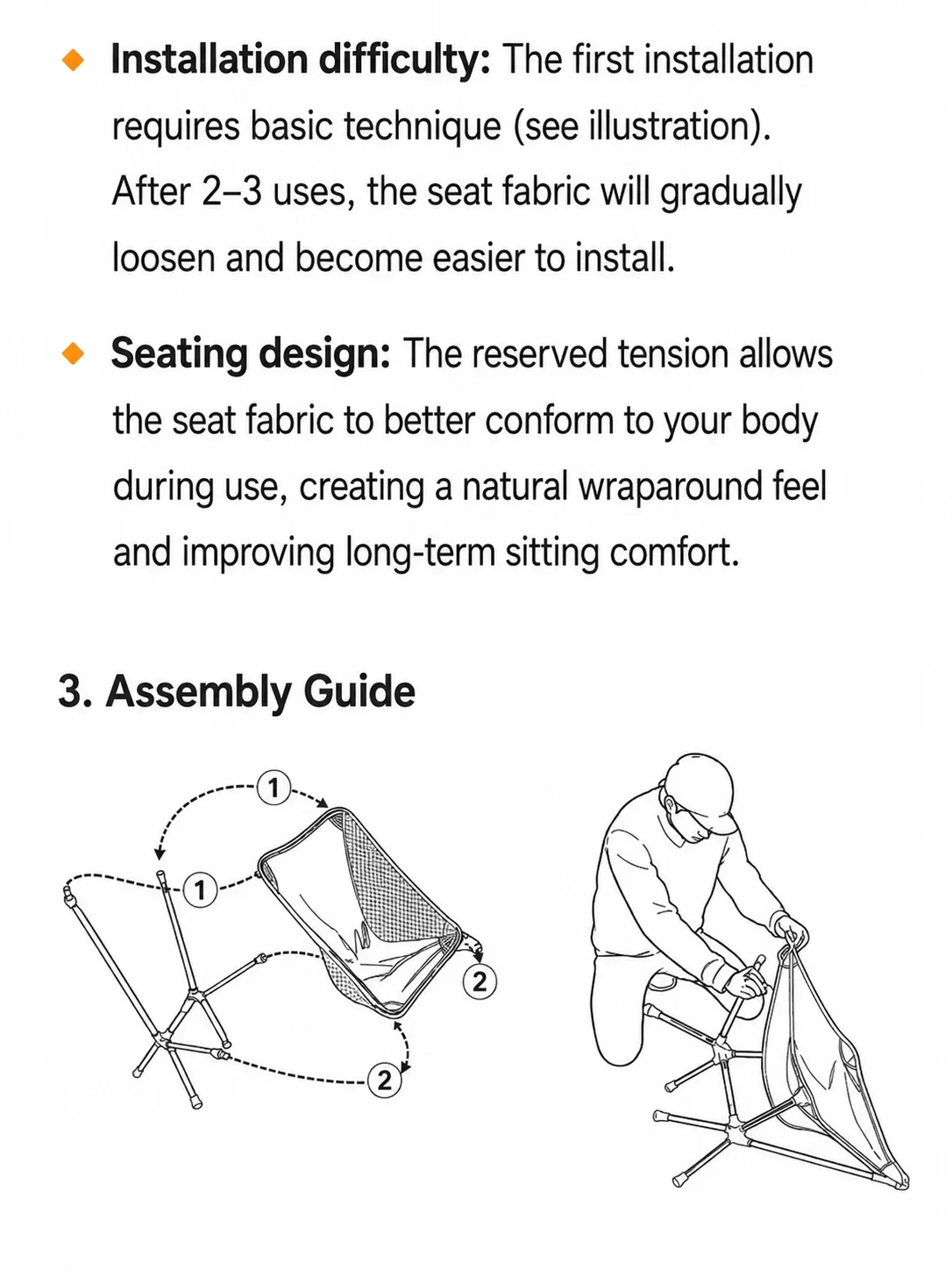 Portable Off Ground Folding Moon Chair 580g Aluminum Alloy Camping Beach Fishing Stool Ultralight Outdoor Travel Seat 100kg Load