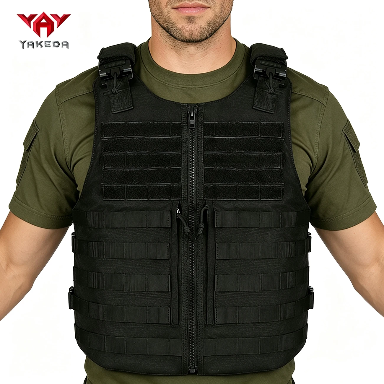 YAKEDA Adjustable Shoulder Strap Quick Release Buckle Hunting Tank Top MOLLE Expansion with Hidden Pocket