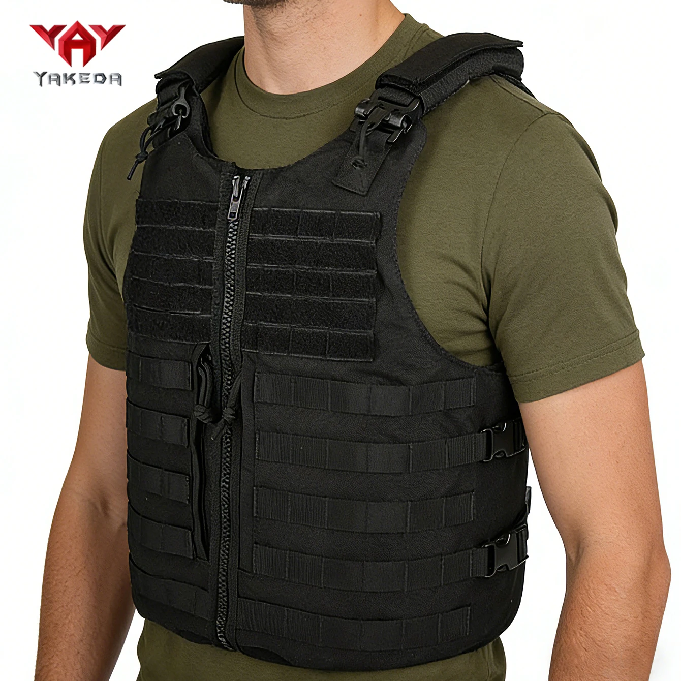 YAKEDA Adjustable Shoulder Strap Quick Release Buckle Hunting Tank Top MOLLE Expansion with Hidden Pocket