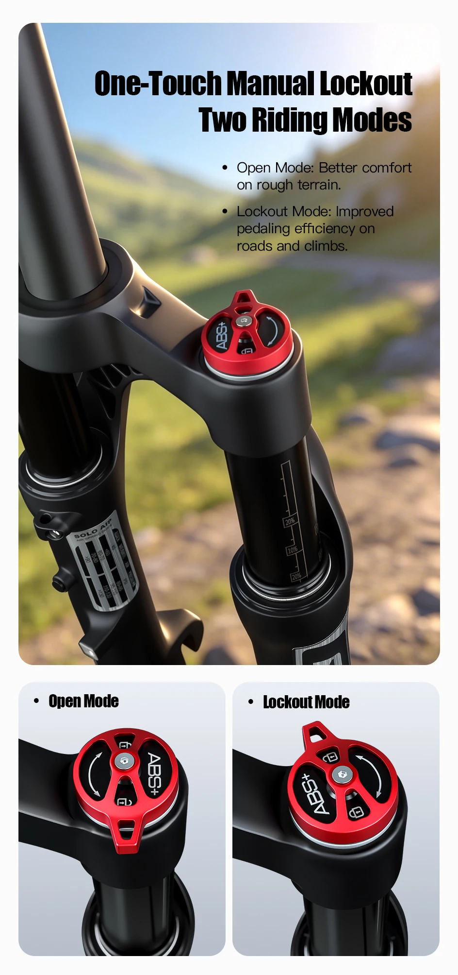 BOLANY Bicycle 16-inch Air Fork Children's Mountain Bike Suspension Fork Straight Tube 85mm Travel 9x100mm QR for MTB/Kids Bike