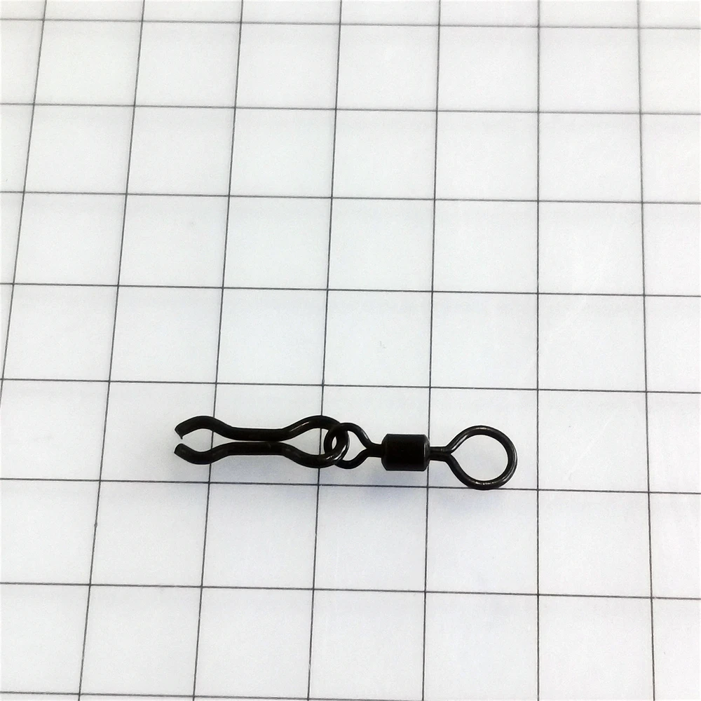 New 1000pcs Carp Fishing Accessories Big Small Eye Matt Black Rolling Swivel Ledear Sinker Connector Fishing Hook Tackle Pesca