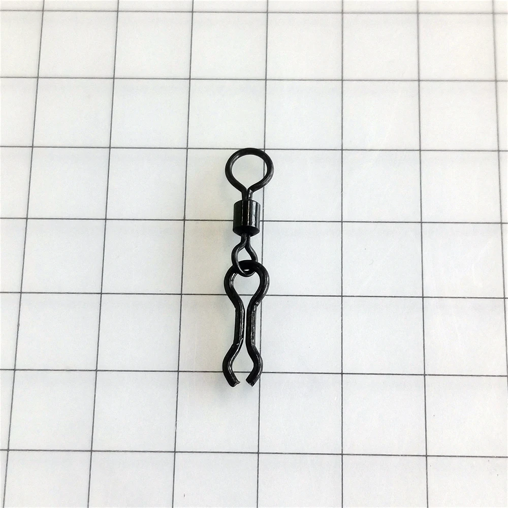 New 1000pcs Carp Fishing Accessories Big Small Eye Matt Black Rolling Swivel Ledear Sinker Connector Fishing Hook Tackle Pesca