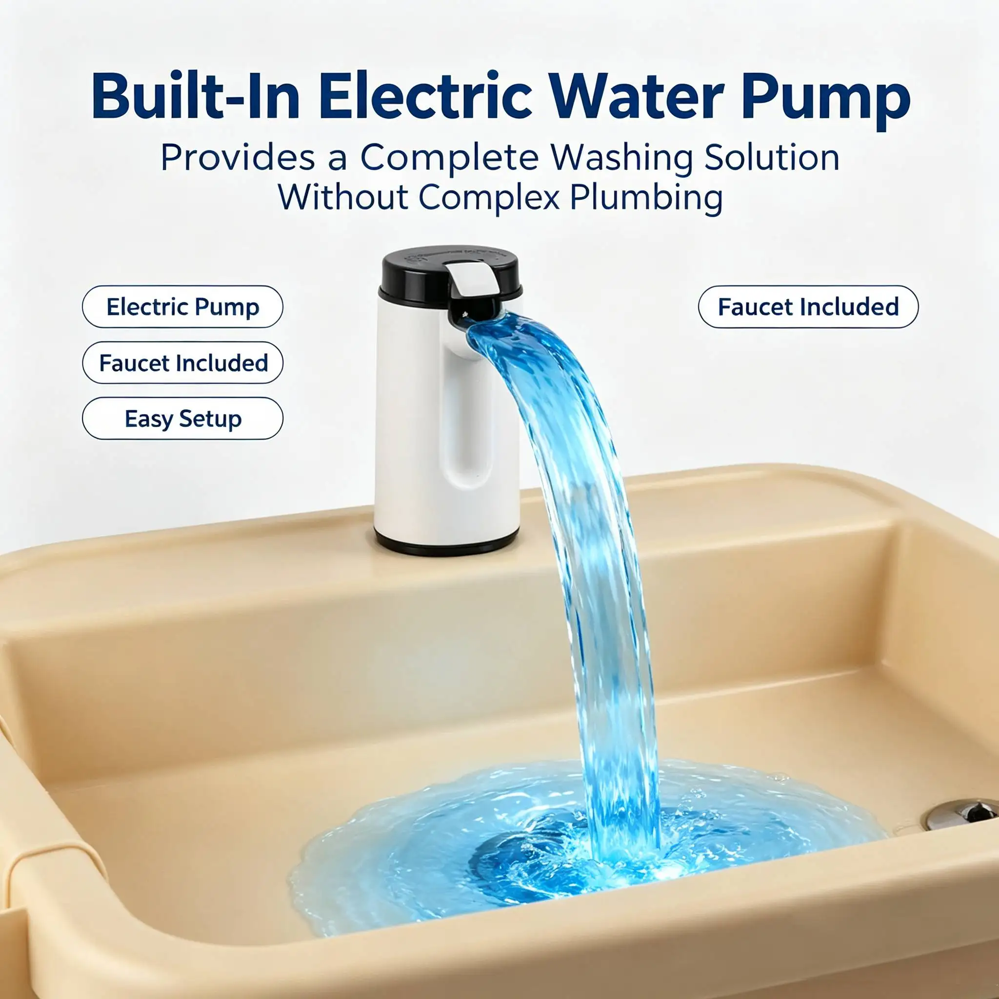 Outdoor Portable Sink Multifunctional Folding Camping Sink With Electric Water Pump Suitable For Camping Travel And Family Use