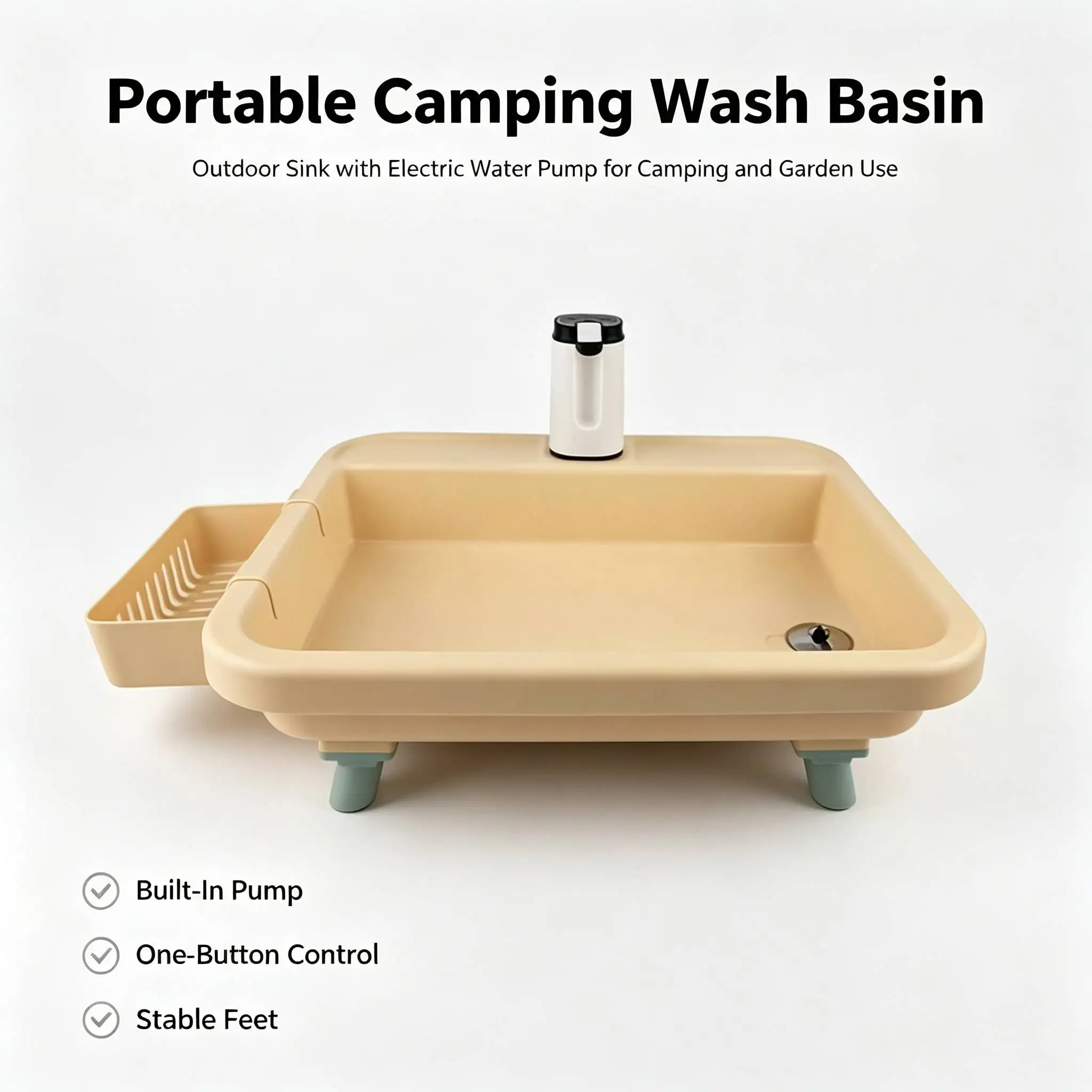 Outdoor Portable Sink Multifunctional Folding Camping Sink With Electric Water Pump Suitable For Camping Travel And Family Use