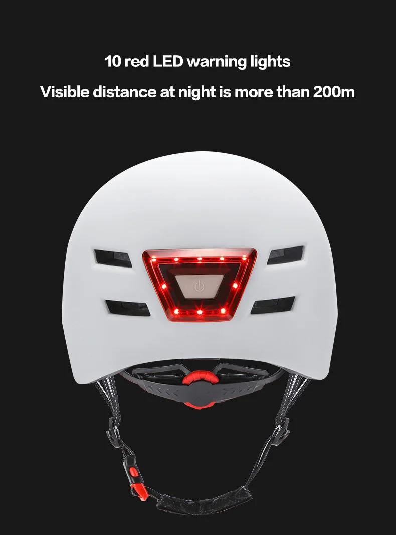 Bicycle Riding Helmet Smart Tail Light Bike Adult Electric Bike Road Scooter City Sports Helmet Men And Women Universal Helmet