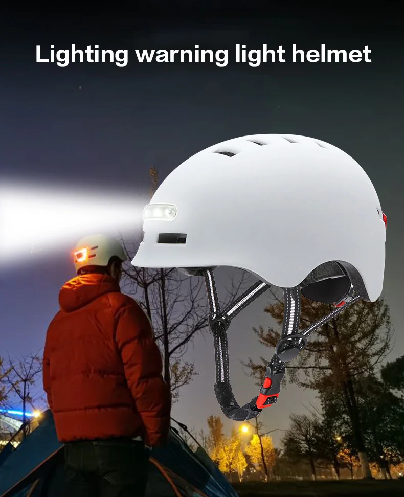 Bicycle Riding Helmet Smart Tail Light Bike Adult Electric Bike Road Scooter City Sports Helmet Men And Women Universal Helmet