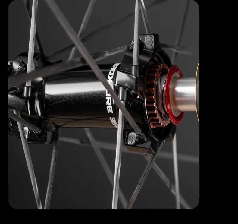 KORE CYCLONE Carbon Spoke Wheelset-50mm-T1000 Carbon Rims 36T/60T Ratchet Hub XDR/HG 700C Design for Ultra-Light Road Racing