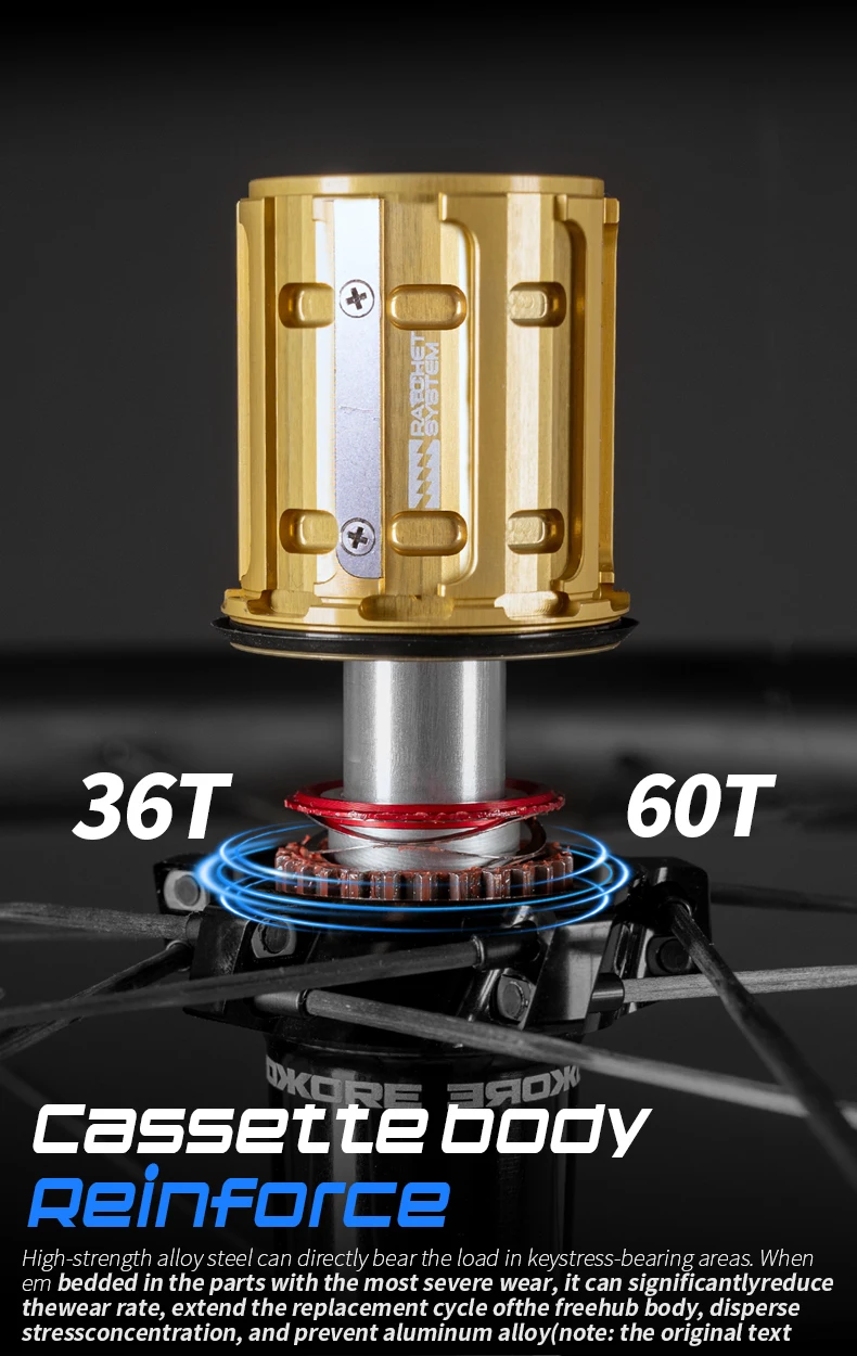 KORE CYCLONE Carbon Spoke Wheelset-50mm-T1000 Carbon Rims 36T/60T Ratchet Hub XDR/HG 700C Design for Ultra-Light Road Racing