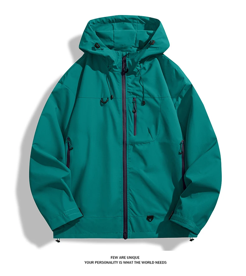 LNGXO Unisex Waterproof Windbreaker Outdoor Sport Windproof Single-Layer Jacket Men Women Hiking Climbing Trekking Rain Coat