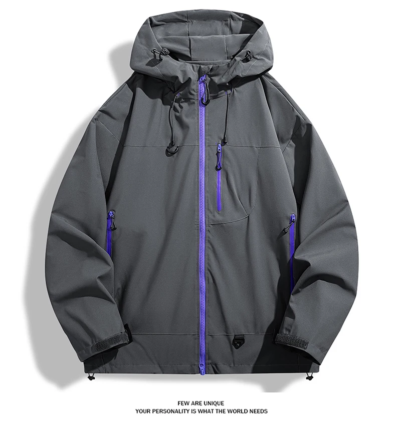 LNGXO Unisex Waterproof Windbreaker Outdoor Sport Windproof Single-Layer Jacket Men Women Hiking Climbing Trekking Rain Coat