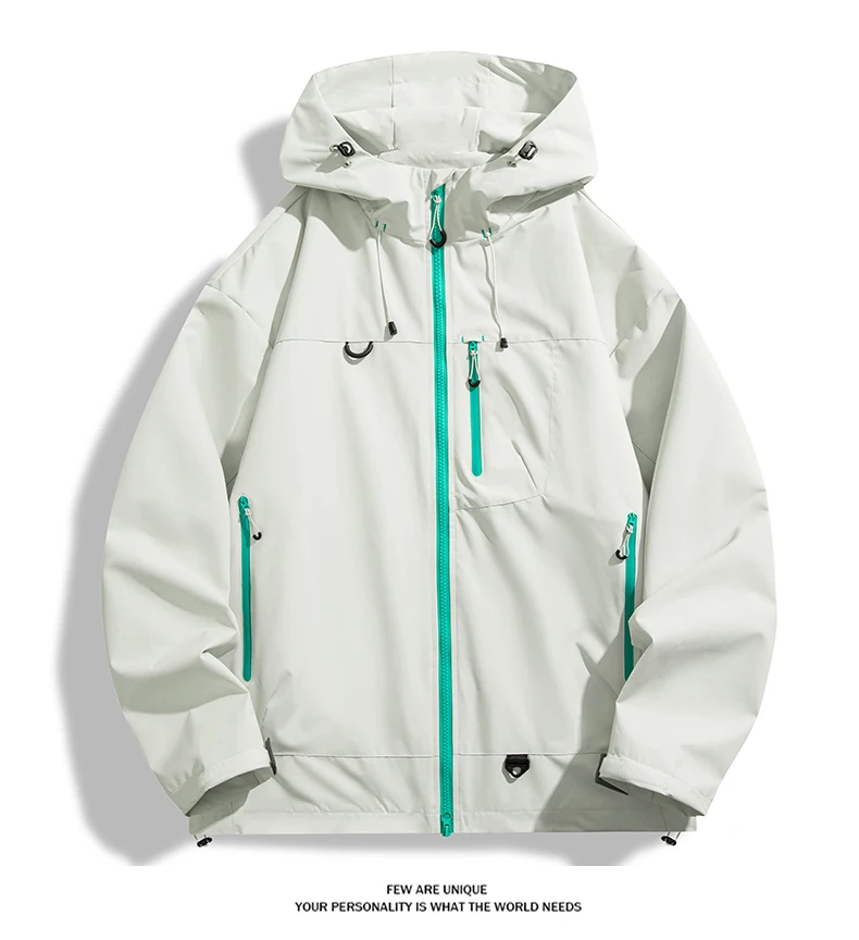 LNGXO Unisex Waterproof Windbreaker Outdoor Sport Windproof Single-Layer Jacket Men Women Hiking Climbing Trekking Rain Coat