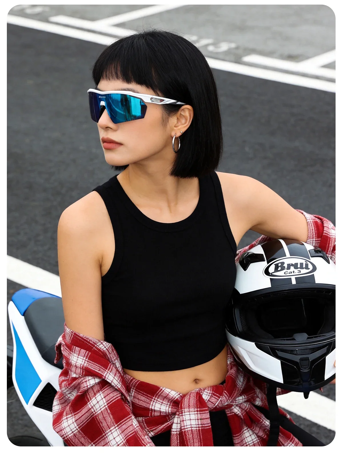 SCVCN Outdoor Photochromic Running Hiking Goggles Cycling Sunglasses Men Women MTB Glasses UV400 Bicycle Sports Ultralight TR90