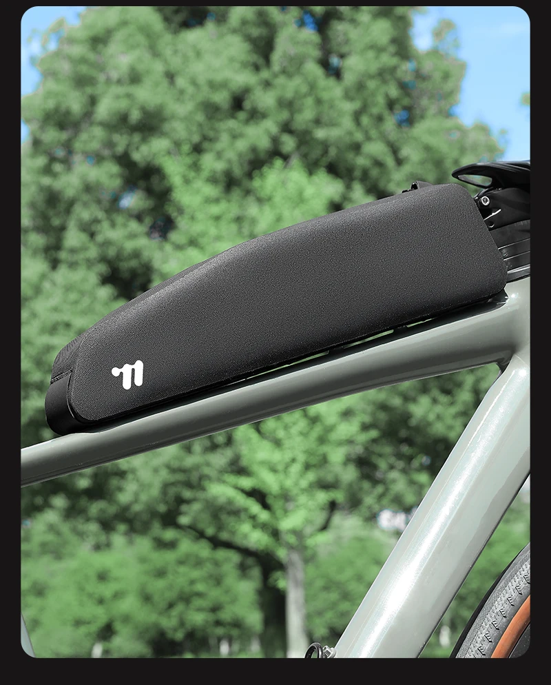 WEST BIKING Extended Bicycle Top Tube Bag 1.9L Narrow Cycling Front Frame Bag Screw&Strap Mount Waterproof BMX MTB Road Bike Bag