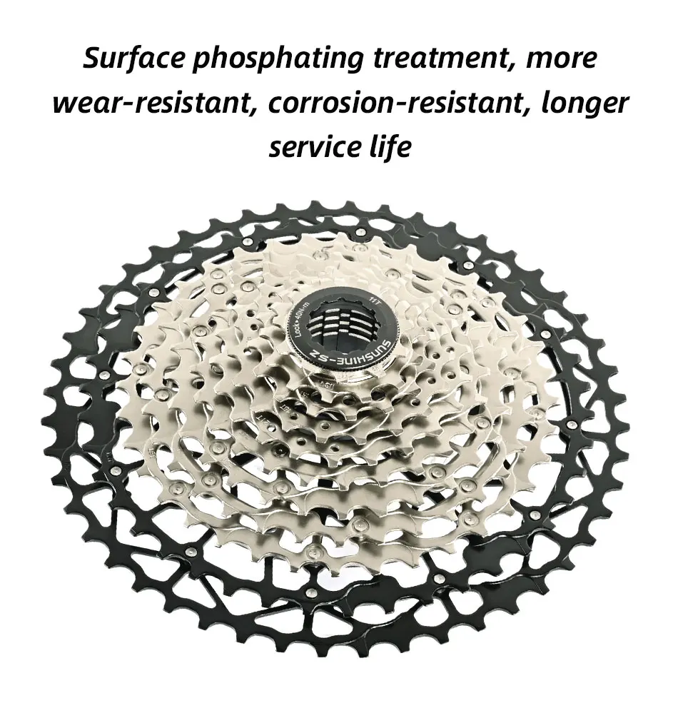 SUNSHINE Ultralight Bicycle Cassette Carbon Steel Material 9/10/11/12/13 Speed HG Structure Freewheel for Mountain Bike