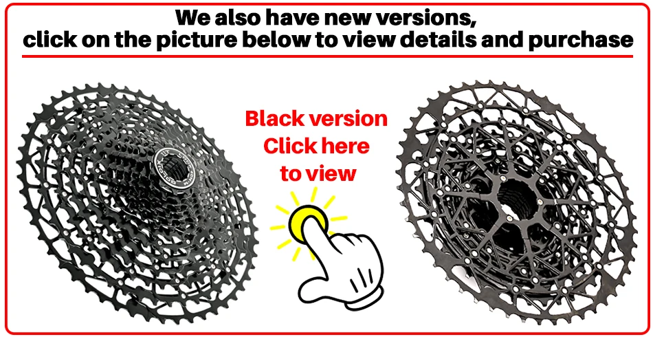 SUNSHINE Ultralight Bicycle Cassette Carbon Steel Material 9/10/11/12/13 Speed HG Structure Freewheel for Mountain Bike